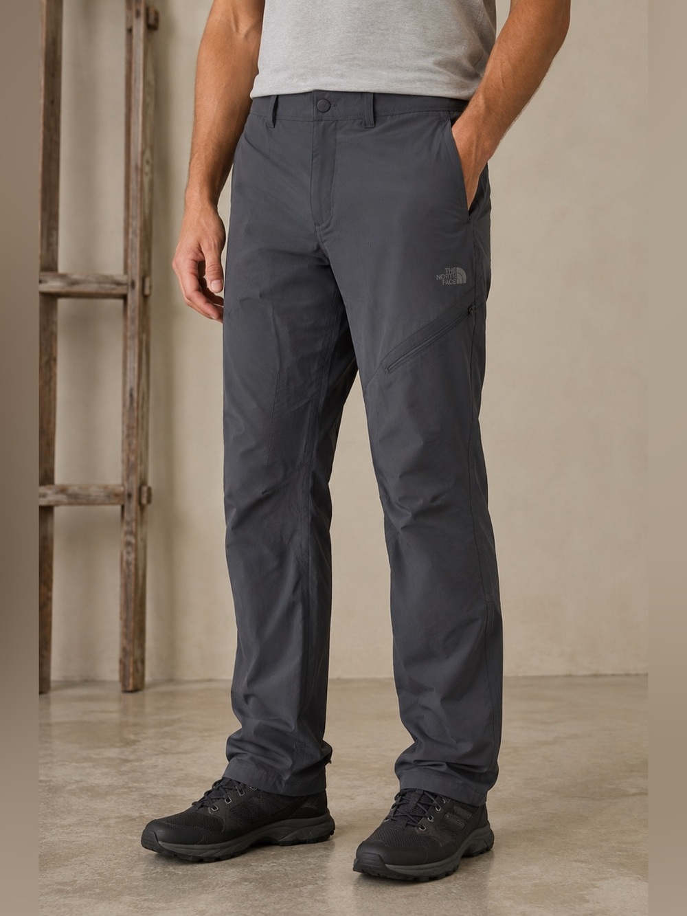 The North Face Gray High Rise Flat Front Straight Leg Ankle Pants Size 38
